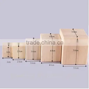 Blank Plain Wooden Blocks Made of Natural Hardwood, for Small and Large Diy Projects thumbnail-1