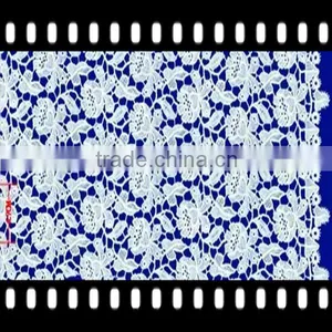 100% Cotton Flower Pattern Cotton Bridal Lace Fabric thumbnail-1