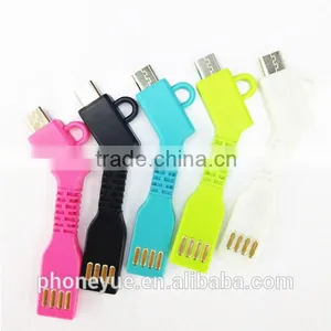 Newest Super Flexible Silicone Key Chain Key-shape Usb Cable Micro Usb Cable thumbnail-3