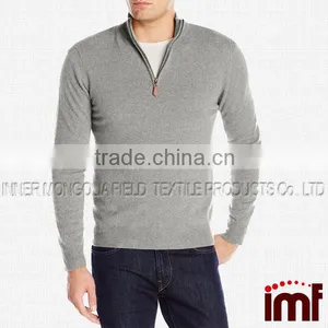 Men's 100% Cashmere Quarter-Zip Sweater thumbnail-3