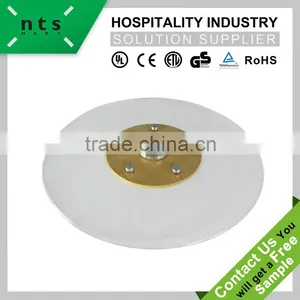 Hotel Restaurant Five Wheels Transparent Tempered Glass Lazy Susan thumbnail-1