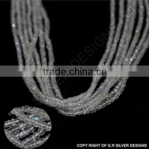 Rainbow Moonstone Faceted Beads Strands Rondelle Gemstone Wholesale Suppliers thumbnail-2
