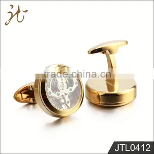 Good Quality Eco-Friendly Copper Gold Watch Cufflinks thumbnail-3