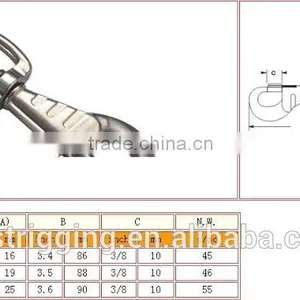 China Supplier Hardware Zinc Alloy Stainless Steel Swivel Dog Leash Snap Hook,dog Buckle Adjust Lanyard Snap Hook Supplier's Choice thumbnail-3