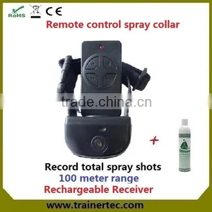 100 Meter Spray Top Dog Collars With Remote Control thumbnail-1