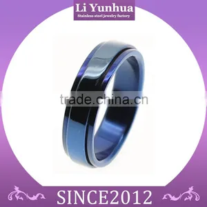 Stainless Steel Spinner Blue Rings thumbnail-1