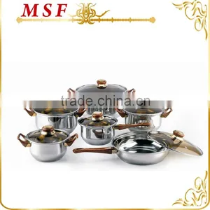 MSF-3020-Green Wholesale Cheap Prices for the 12pcs Stailess Steel Cookware Set Capsulated Bottom Not Used on Induction Cooker thumbnail-6