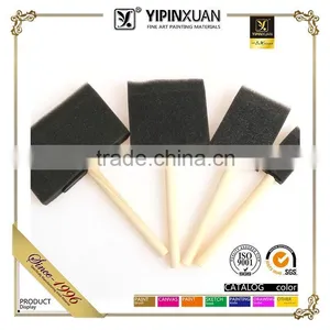 4pcs High Quality Plastic Handle DIY Foam Brush For Kids thumbnail-1