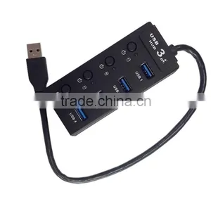 High Speed 5Gbps Computer 4 Port Usb 3.0 Hub With Power Switch thumbnail-2