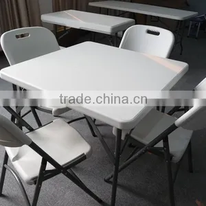 Square Shape Blow Moulded Foldable Table,blow Moulded Furniture,plastic Folding Table thumbnail-1