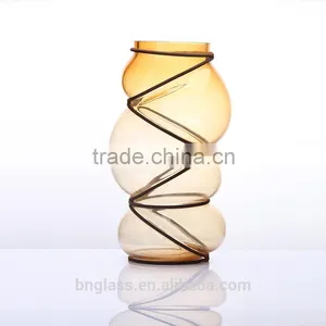 Glass Promotion Gourd Shape Vase Classic Cheap thumbnail-1