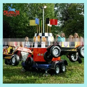 Amusement Park Rotating Car Rides, Children Love Outdoor Playground Rides Jumping Car thumbnail-1