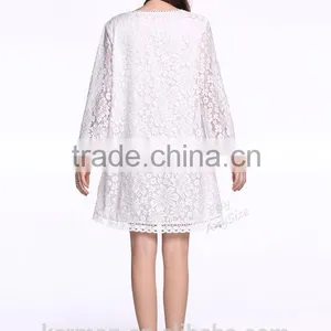 Any Size Delicate Lace Loose Dress Casual Dress Plus Size Dress thumbnail-5