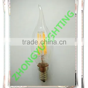 High Quality CE UL C32/C35 Flame Tip Candle LED Filament Bulb With Many Watts for Choice thumbnail-1