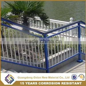Aluminum Material and Flooring Mounted Modern Metal Stair Railings thumbnail-4