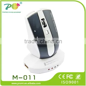 Promotion Gift Rechargeable Wireless Mouse With Usb Hub thumbnail-2