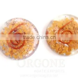Yellow Jasper Energy Orgone Disc | Orgone Cabachons Manufacturer thumbnail-1
