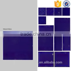 15x15 Purple Foshan Glossy Wall Tile, Bathroom Square Ceramic Tiles thumbnail-1