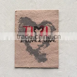 Durable 100% Cotton Canvas Silk Screen Printed Label Trademark thumbnail-3