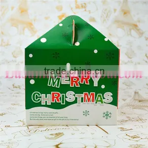 Merry Christmas Apple Cake Candy Gift Box,paper Cardboard Suitcase Box With Handle thumbnail-2