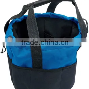 Multi-pocket Bucket-shaped Bag With Reinforced Handles thumbnail-1
