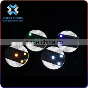 Birthday Party Event Fashional Custom UV Black Light Stick On Bottle Led Coaster,led Sticker Light thumbnail-4