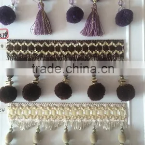 [YZLACE] Tassels Lace Curtains Wholesale 10035 thumbnail-1