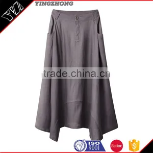 Long Skirts in Summer New Pure Color Joker Leisure Show Thin Woman Skirt of Tall Waist Cultivate One's Morality thumbnail-1