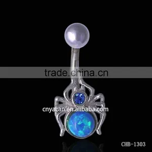 Piercing Jewelry Wholesale Opal Spider Shape Belly Button Jewelry thumbnail-1