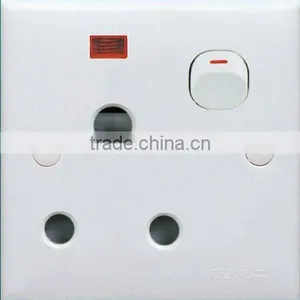 1 Gang 15A Round Pin Wall Socket With Red Light thumbnail-1