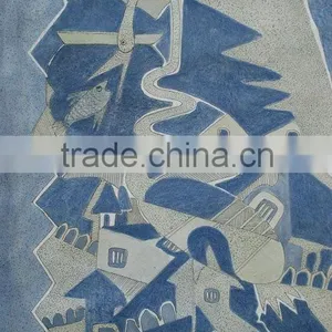 p Crane Eating Fish Painting thumbnail-1