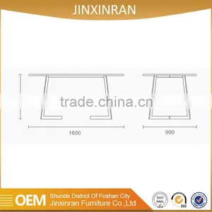 Dining Room White Marble Top Stainless Steel Frame Dining Table thumbnail-2