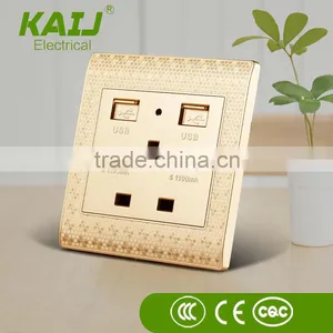 Hot Selling BS Standard 1 G 13A Switched Socket USB PC Material Usb Electric Socket thumbnail-1