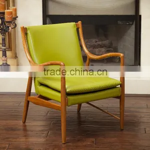 Diamond Mid-century Modern Walnut Finished Lounge Chair With Hand-stained Wood Base thumbnail-2