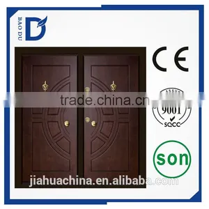 Armored Burglar Proof Designs Carved Wood Design Panel Door Cedar Door With Certificate thumbnail-5