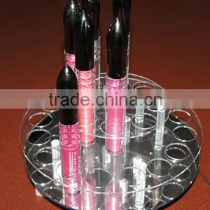 Selling Well All Over the Word Morden Design Rotatable Clear Acrylic Lipstick Cosmetic Display Rack Wholesale thumbnail-1