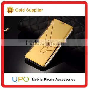 [UPO] For Samsung Galaxy S7 Edge Clear View PC Cover Auto Sleep Wake Mirror Flip Leather Cool Phone Cases thumbnail-2