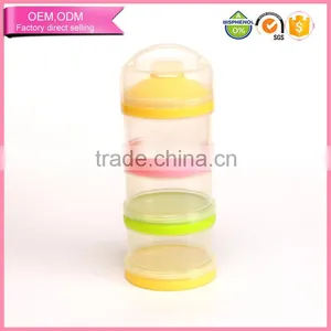 Baby Accessories BPA Free Plastic Baby Milk Powder Storage Container Three Compartments thumbnail-1