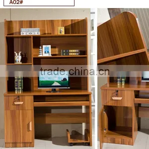 Panel Furniture Computer Desk With Bookshelf thumbnail-2