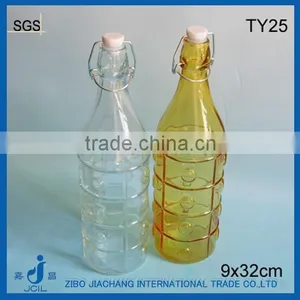 1000ml Glass Water Drinking Bottle With Bubble Design thumbnail-1