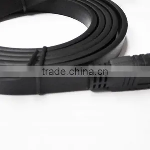 Black Flat HDMI Cable With Gold Plated thumbnail-2