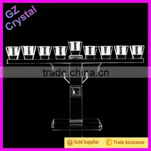 Elegant Wedding Centerpiece Candle Holder 3 Arms Crystal Candelabra thumbnail-4