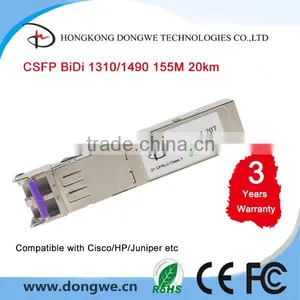 CSFP Module 155M Compact Bi-Di SFP Transceiver 20km Reach 1310nm TX 1490 nm RX thumbnail-1