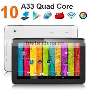 10.1 Inch Android Tablet PC A33 Quad Core Android 4.4 1GB Ram 8GB Rom 1024*600 2.0MP 6000Mah Battery thumbnail-1