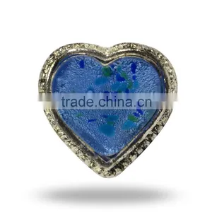 Metal & Glass Heart Knob (Dark Blue) thumbnail-1