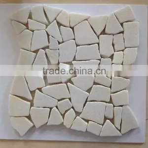 Natural Stone Mosaic With White Round Pebble Stone thumbnail-2