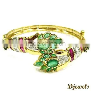 Ruby Diamond Bracelets, Ruby Bracelets, Diamond Jewellery thumbnail-1