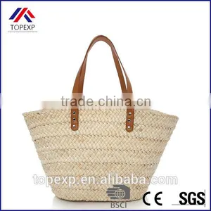 Woven Paper Straw Bag Straw Tote Bag Plain Bag thumbnail-2