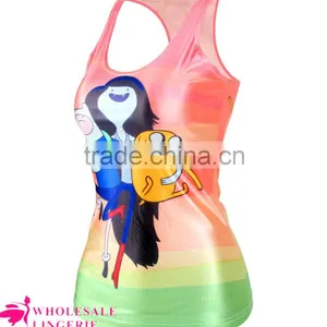 Floral Skull Printed Summer Tank Top Sexy Ladies Tank Top BX017 thumbnail-5