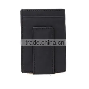 RFID Blocking Magnet Closure Men Slim Leather Wallet thumbnail-3